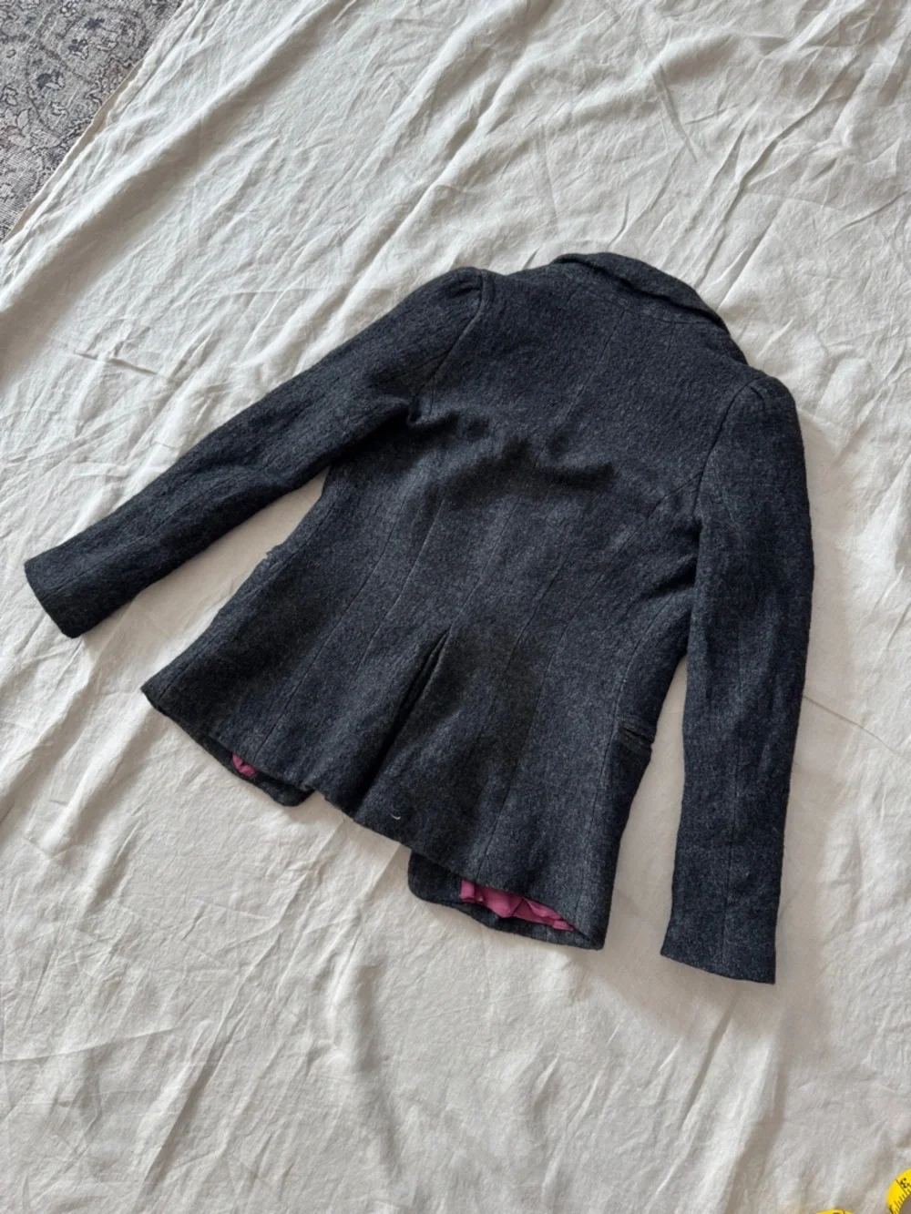 Vintage Edwardian style Charcoal grey Blazer w waistcoat vest xs academia - Picture 10 of 16